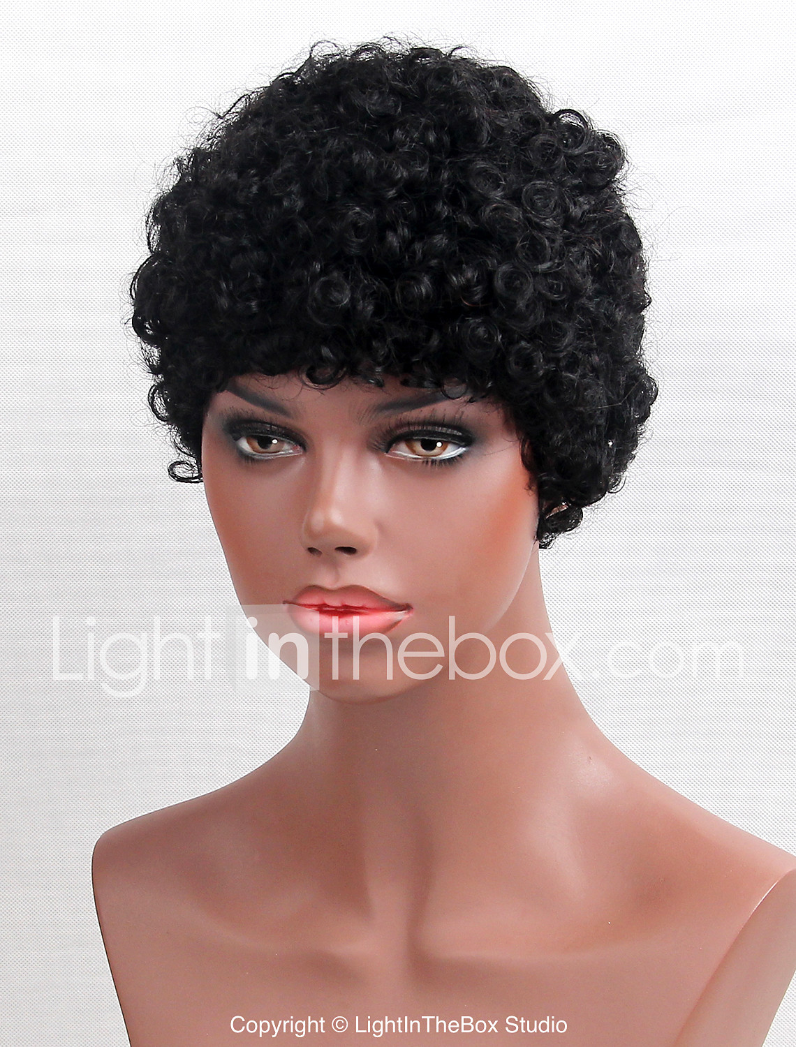 Human Hair Wig Short Curly Jerry Curl Short Bob Black Best Quality