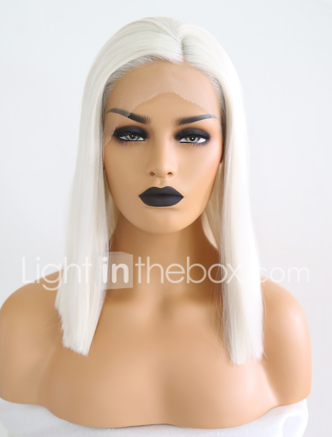 Synthetic Lace Front Wig Silky Straight Short Bob Lace Front Wig