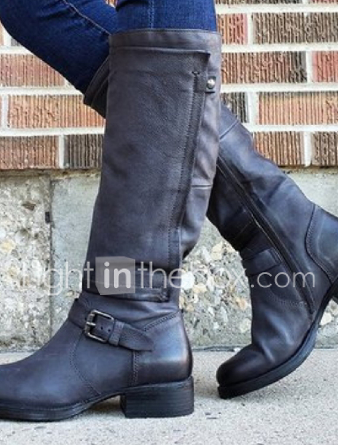 mid calf boots low heel
