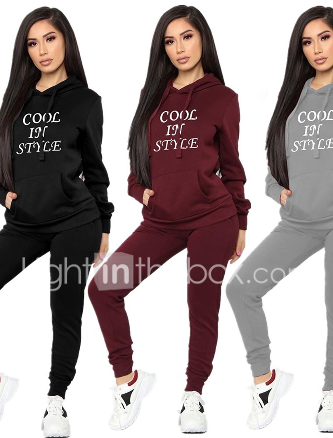 women's embroidered fleece sweatsuit set