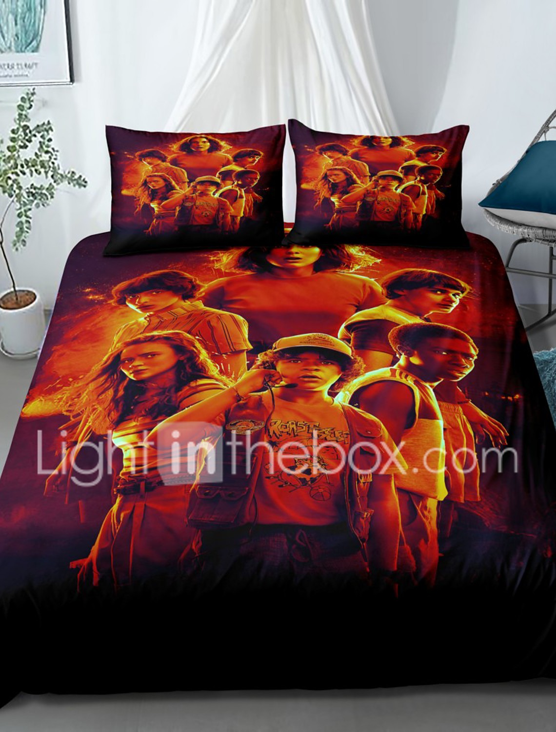3D Stranger Things Pattern Bedding Set Kids Quilt Duvet Cover Pillowcase new100/%