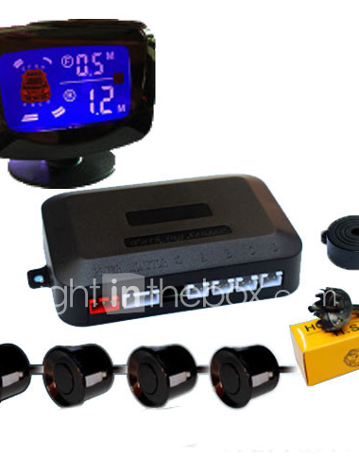 5 Car Auto Vehicle Reverse Backup Radar System With 4 Parking Sensors Distance Detection Lcd Distance Display Sound Warning Buzzing 16 09