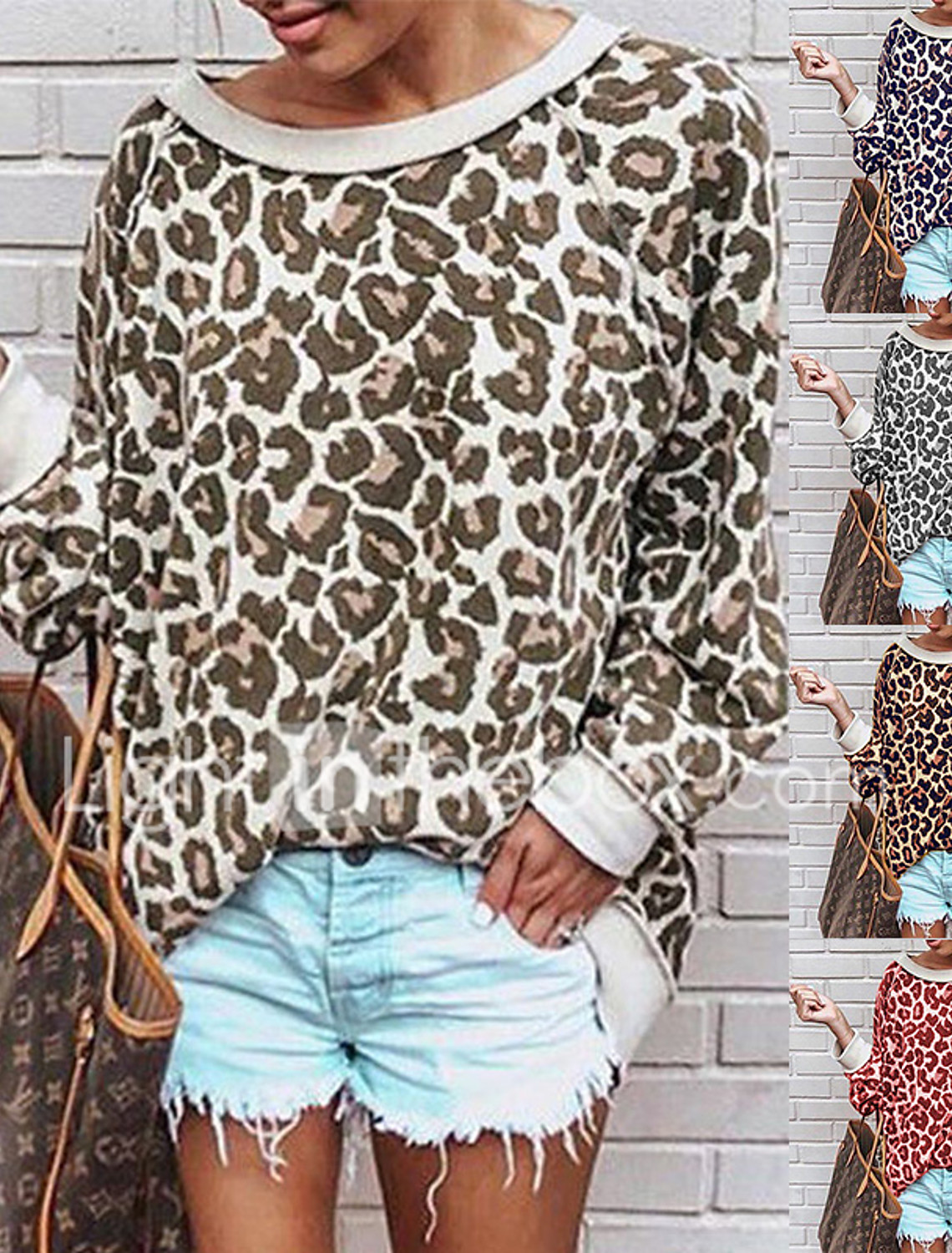 oversized leopard sweatshirt