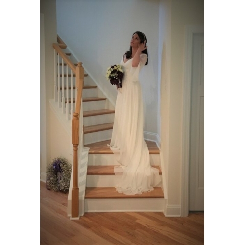 ideale per S BIANCO Pizzo Top Hold-up Calze Con Cuciture /& Floreale Pizzo Abiti da Sposa M L
