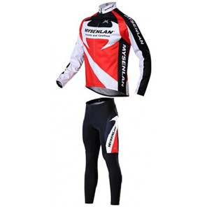 Mysenlan Womens Cycling Long Sleeve Breathable Jersey Set 3D Padded Long Pants Bike Shirt Bicycle Tights Clothing Green