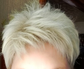 Syntetiska peruker Rak Rak Pixie-frisyr Med lugg Peruk Korta Blond 